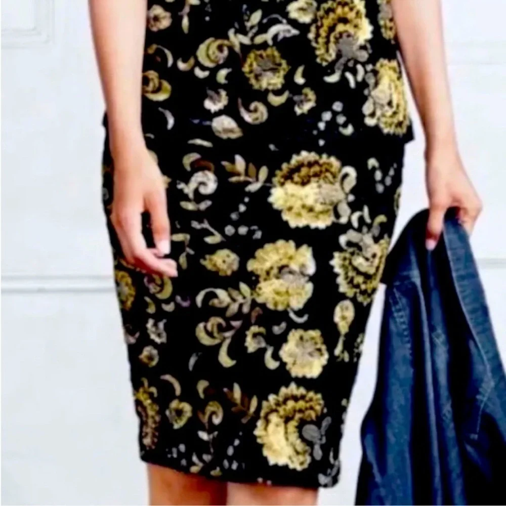 Garnet Hill Sequins Pencil Skirt Sz 00